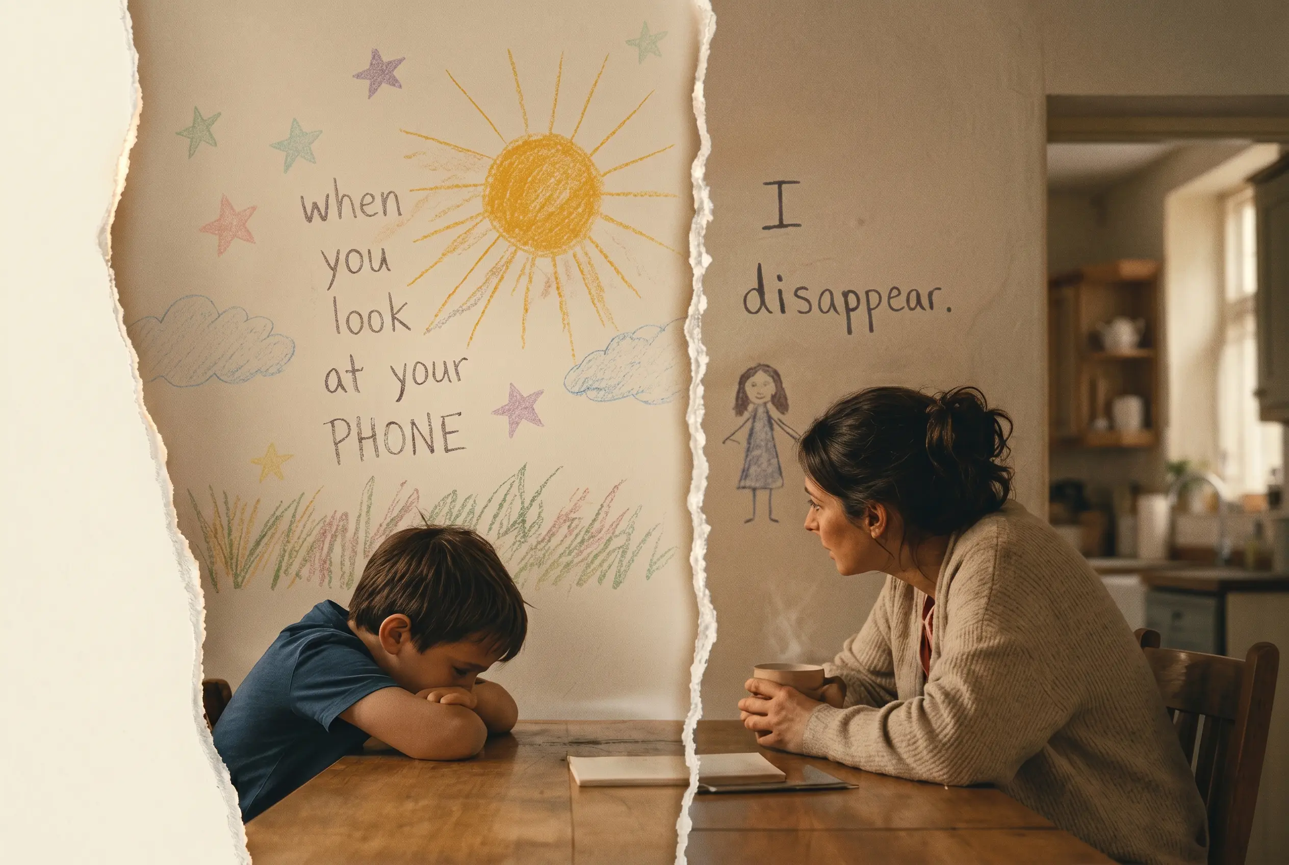 Parent and child reconnecting over a book
